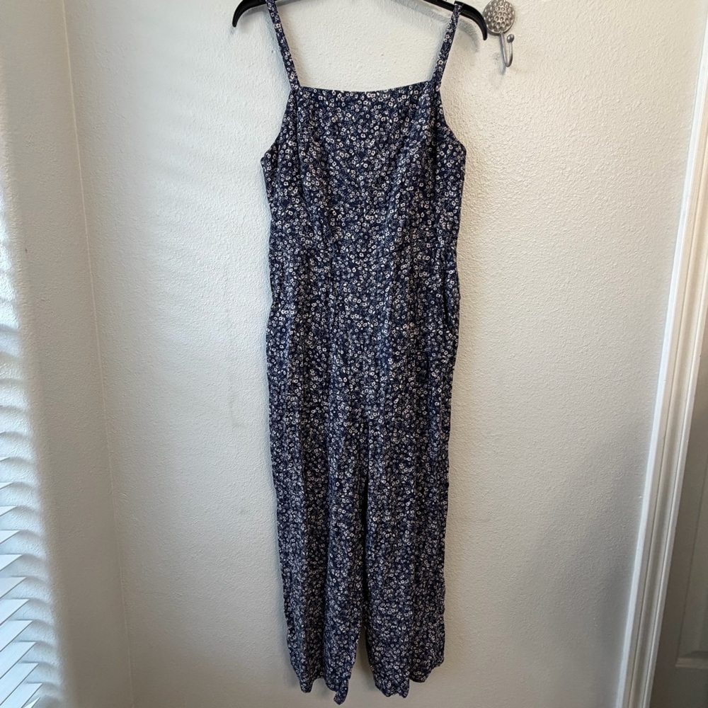 Old Navy Blue Floral Jumpsuit - Picture 2 of 7
